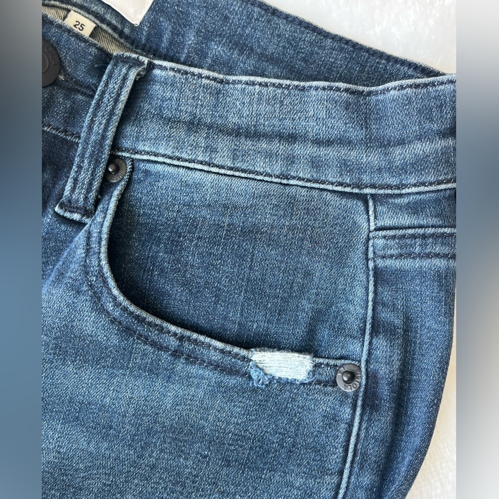 PISTOLA Women Denim Riley Mid-Rise Relaxed Jeans Straight Leg Spandex Size 25 - Picture 9 of 16